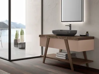 FRATINO FRA03 - Floor-standing wooden vanity unit _ Gruppo Geromin